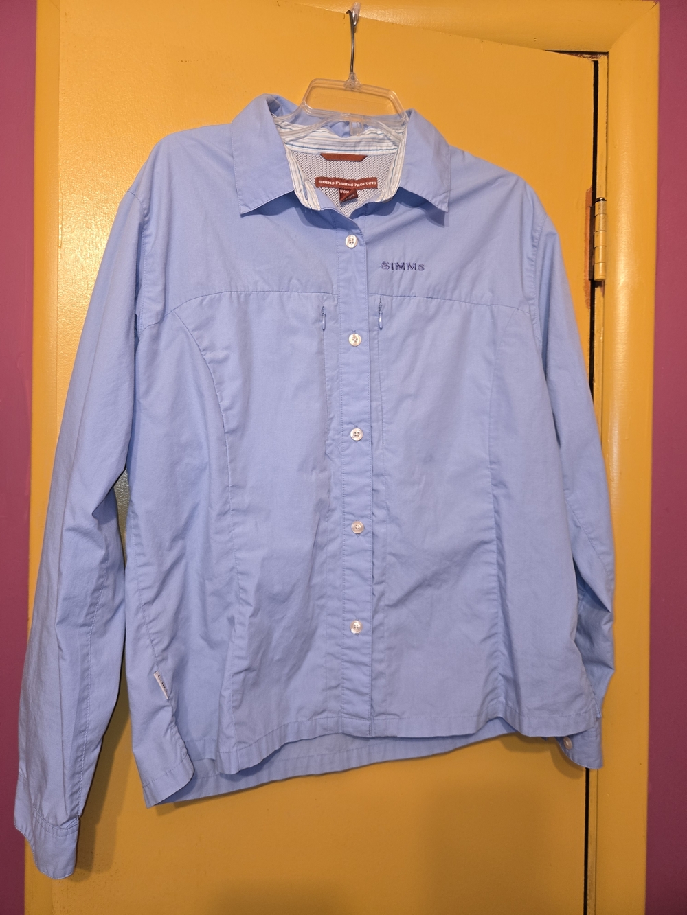 Simms Blue COR3 Vented Fishing Button Down Shirt - Picture 8 of 8